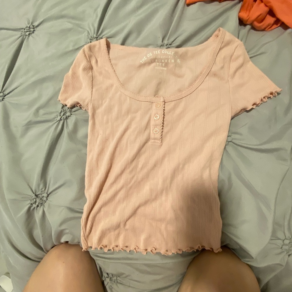 pink aeropostale crop top tee